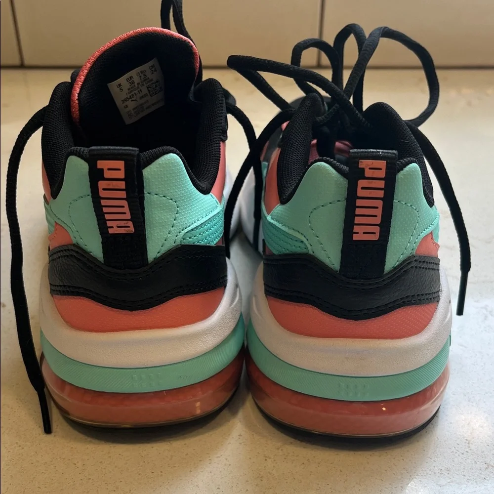 Puma Women's Sneakers in Black, Coral, and Mint - Picture 3 of 5